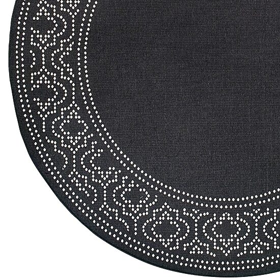 Covington Home Martinique Bordered 7'10" X 7'10" Indoor Outdoor Round Area Rug