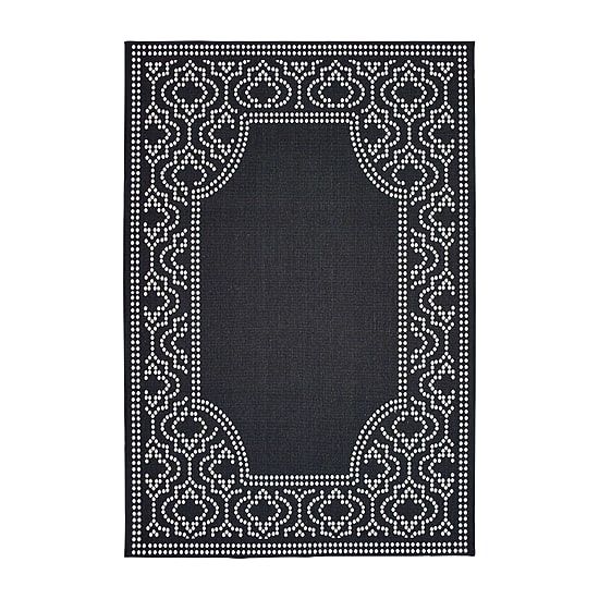 Covington Home Martinique Bordered Indoor Outdoor Rectangular Area Rug