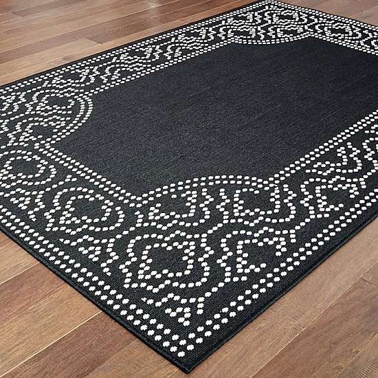 Covington Home Martinique Bordered Indoor Outdoor Rectangular Area Rug