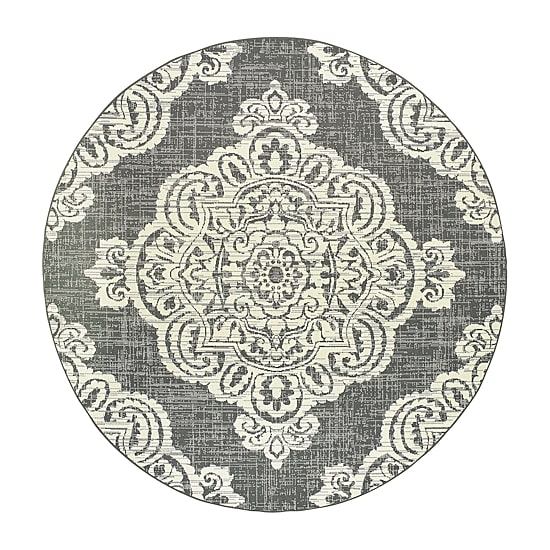Covington Home Martinique Center Medallion 7'10" X 7'10" Indoor Outdoor Round Area Rug
