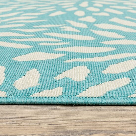 Covington Home Marquesas Blooms 7'10"X7'10" Indoor Outdoor Round Area Rug