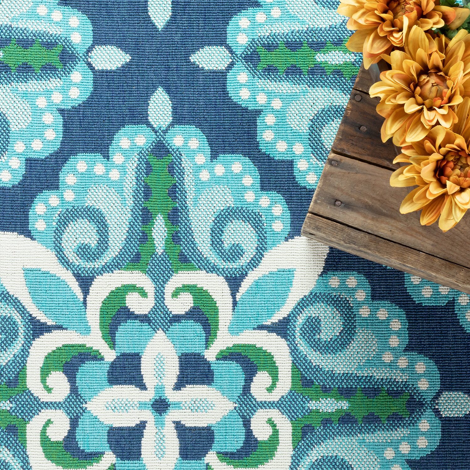 Covington Home Marquesas Medallion 7'10"X7'10" Indoor Outdoor Round Area Rug