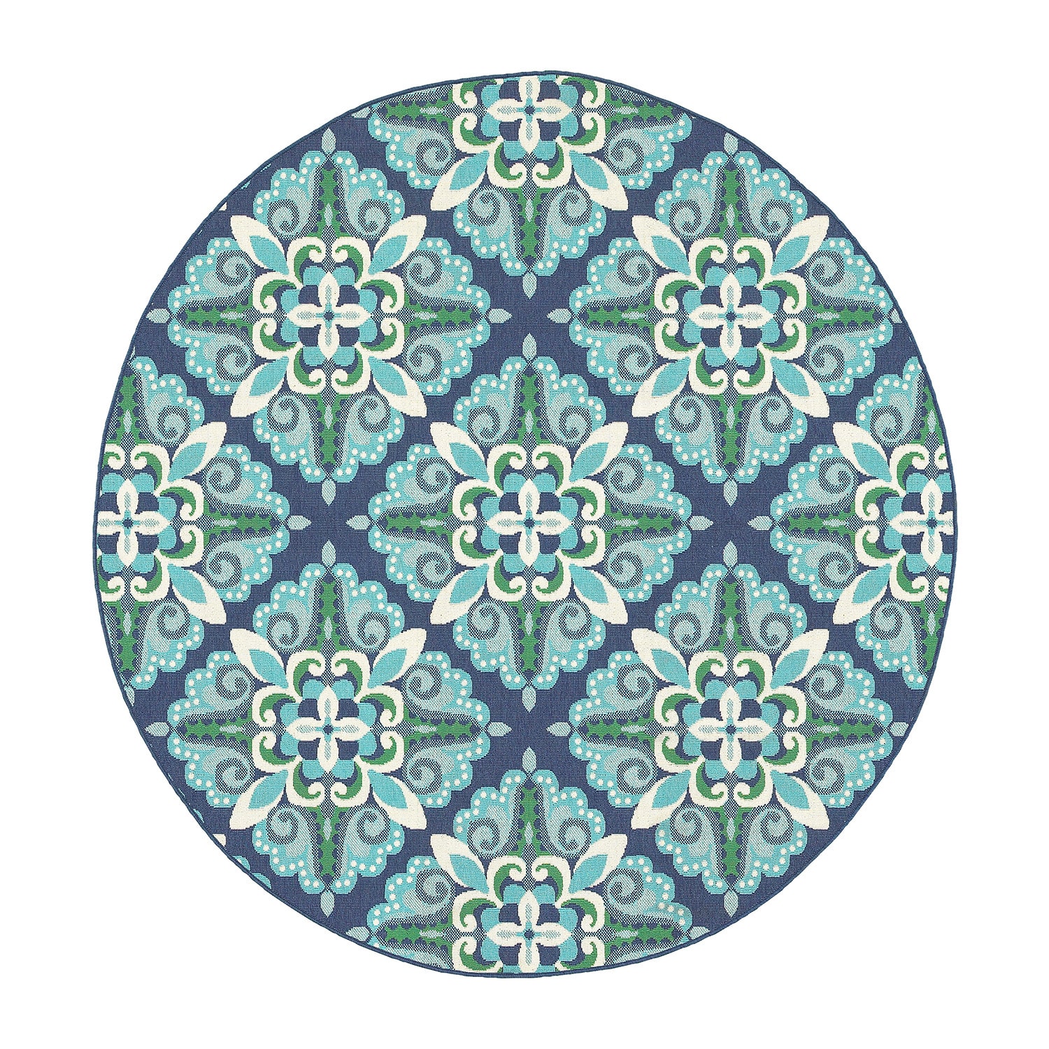 Covington Home Marquesas Medallion 7'10"X7'10" Indoor Outdoor Round Area Rug