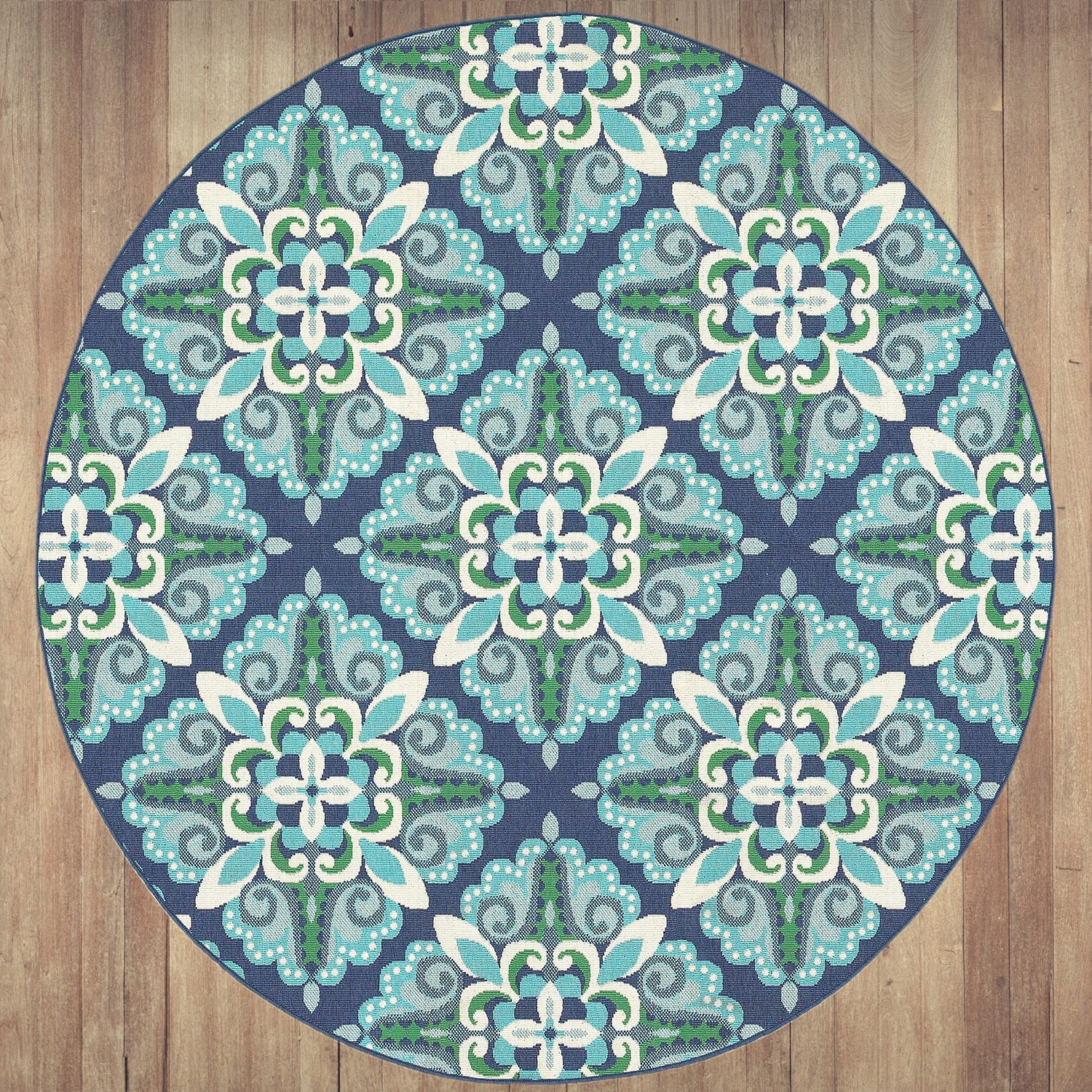 Covington Home Marquesas Medallion 7'10"X7'10" Indoor Outdoor Round Area Rug