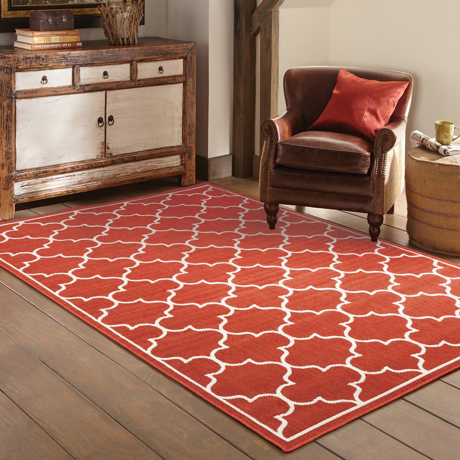 Covington Home Marquesas Scallop Trellis Indoor Outdoor Rectangular Accent Rug