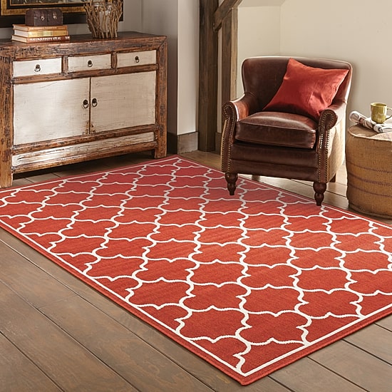 Covington Home Marquesas Scallop Trellis Indoor Outdoor Rectangular Accent Rug