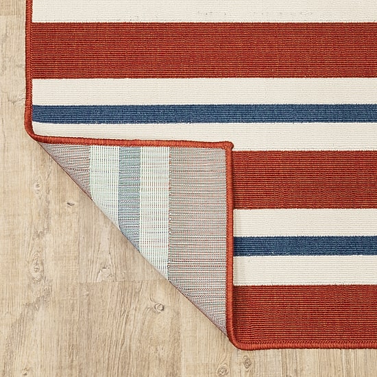 Covington Home Marquesas Striped 2'3"X7'6" Indoor Outdoor Rectangular Runner