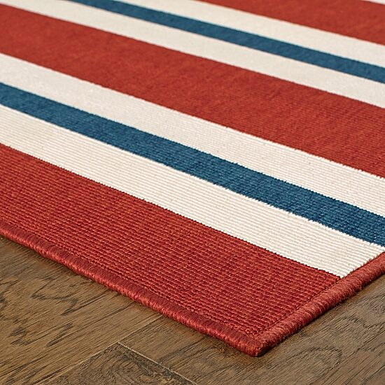 Covington Home Marquesas Striped 2'3"X7'6" Indoor Outdoor Rectangular Runner