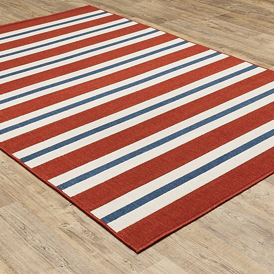 Covington Home Marquesas Striped Indoor Outdoor Rectangular Accent Rug