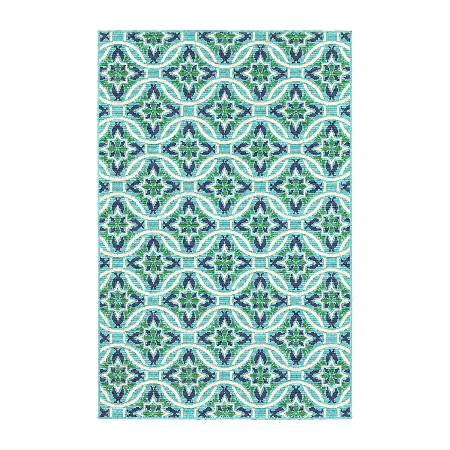 Covington Home Marquesas Floral Trellis Indoor Outdoor Rectangular Accent Rug
