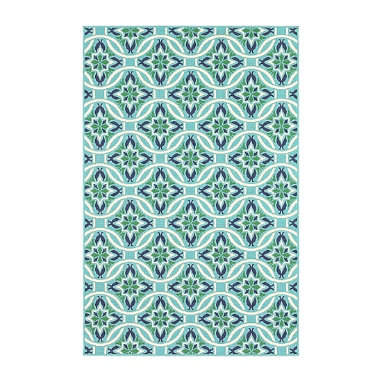 Covington Home Marquesas Floral Trellis Indoor Outdoor Rectangular Area Rug