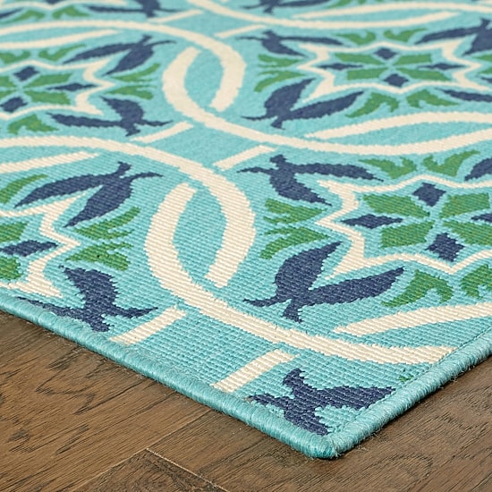 Covington Home Marquesas Floral Trellis Indoor Outdoor Rectangular Area Rug