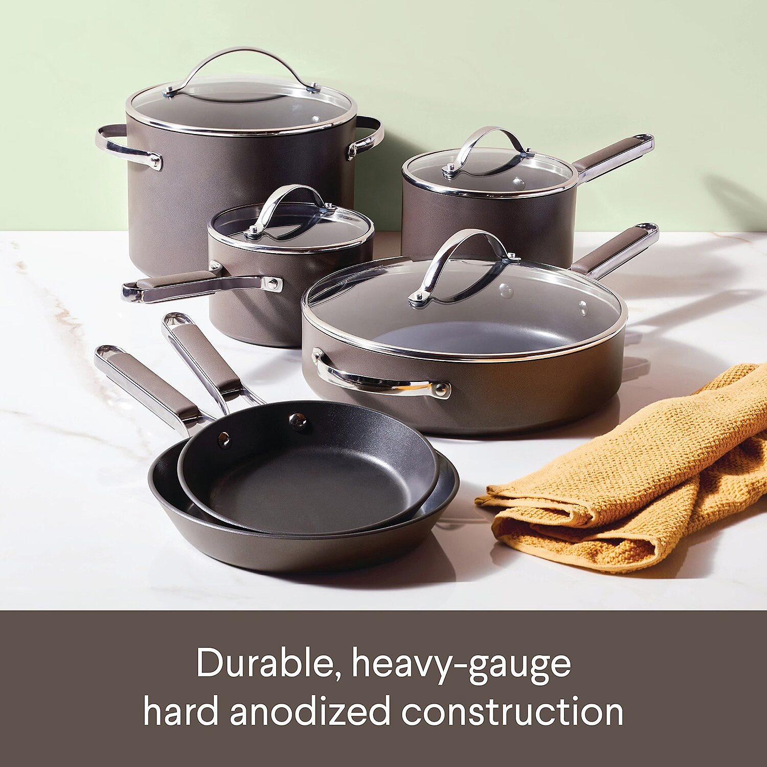 Ayesha Curry Hard Anodized 10-pc. Cookware Set