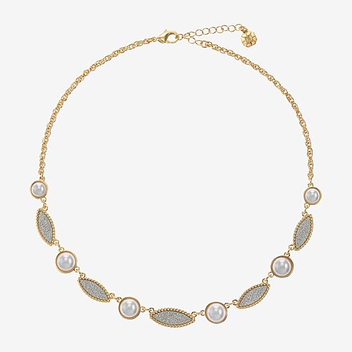 Monet Jewelry Womens 17 Inch Collar Necklace, One Size, Silver