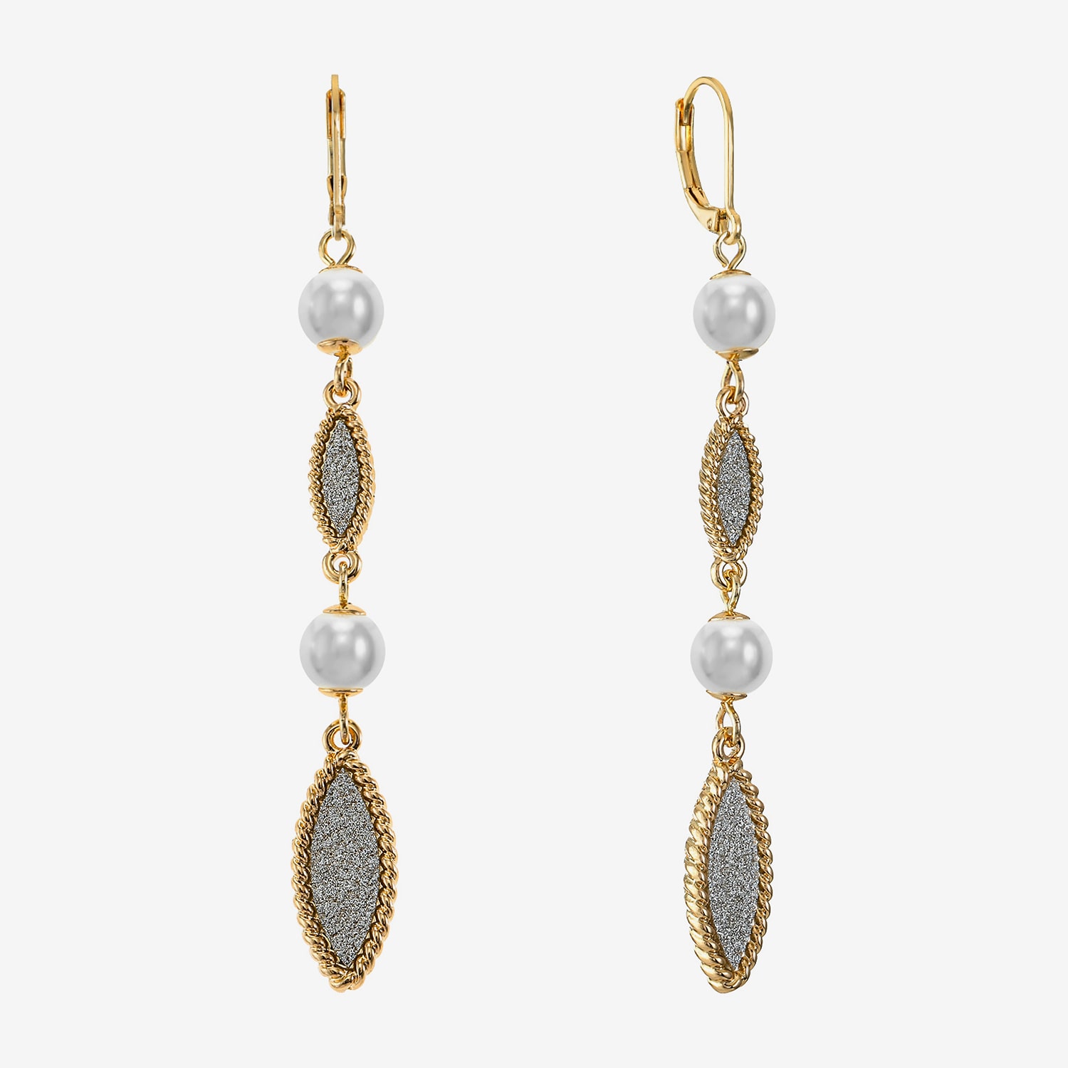 Monet Jewelry Linear Womens Simulated Pearl Drop Earrings