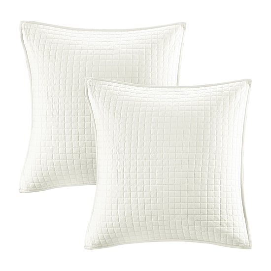 Intelligent Design Maize Cotton Jacquard Duvet Cover Set with Euro Shams and Throw Pillows
