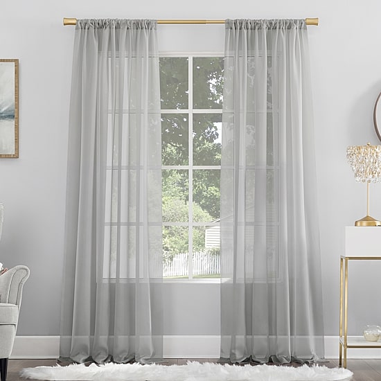 No 918 Mallory Rod Pocket Sheer Single Curtain Panel