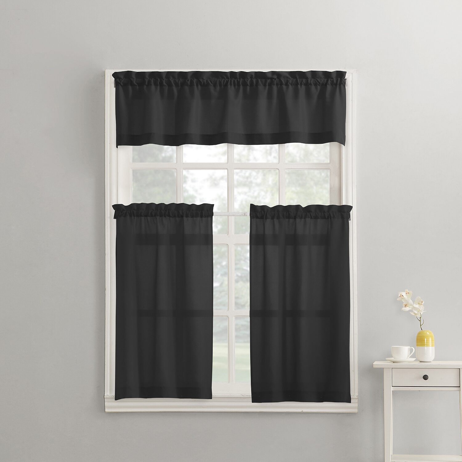 No 918 Martine 3-pc. Rod Pocket Window Tier
