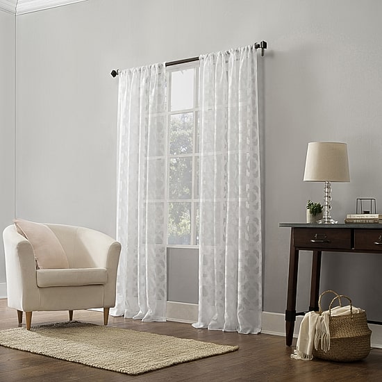 No 918 Yvette Rod Pocket Sheer Single Curtain Panel