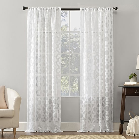 No 918 Yvette Rod Pocket Sheer Single Curtain Panel