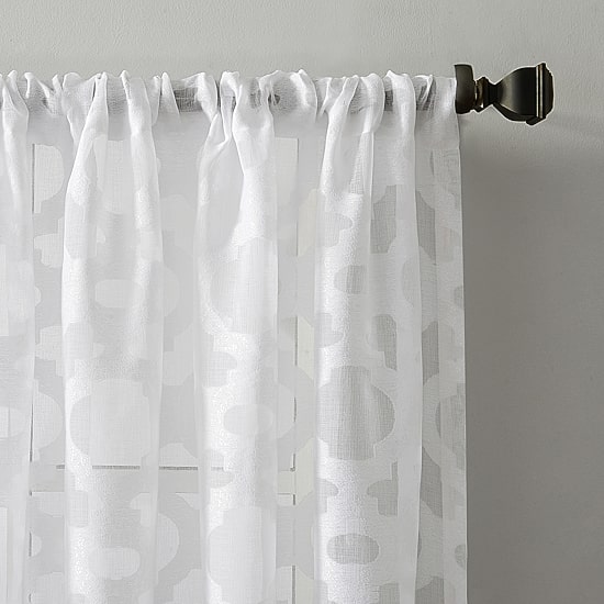No 918 Yvette Rod Pocket Sheer Single Curtain Panel