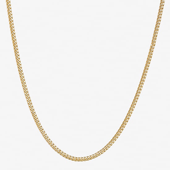 Made in Italy Unisex Adult 14K Gold 18 Inch Cuban Chain Necklace