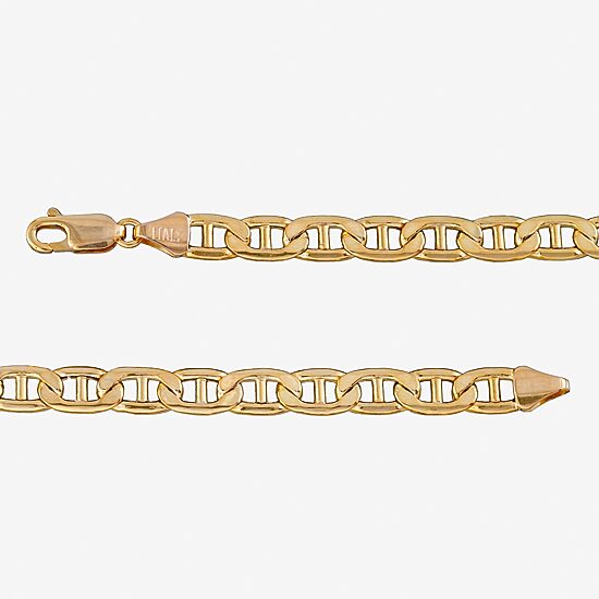 Made in Italy Unisex Adult 14K Gold 22 Inch Mariner Chain Necklace