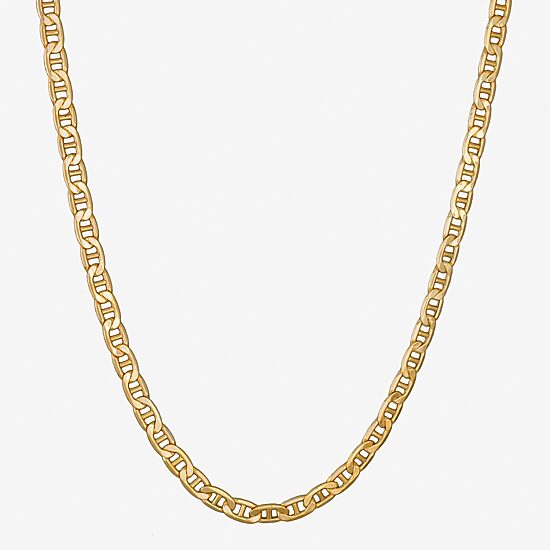 Made in Italy Unisex Adult 14K Gold 22 Inch Mariner Chain Necklace