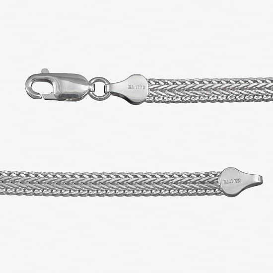 Made in Italy Unisex Adult Sterling Silver 8 1/2 Inch Solid Link Chain Bracelet