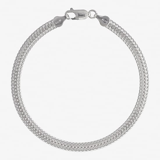 Made in Italy Unisex Adult Sterling Silver 8 1/2 Inch Solid Link Chain Bracelet