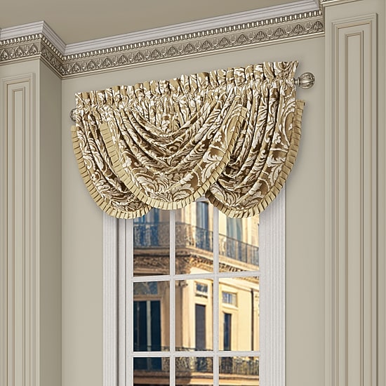 Queen Street Augustina Rod Pocket Waterfall Valance
