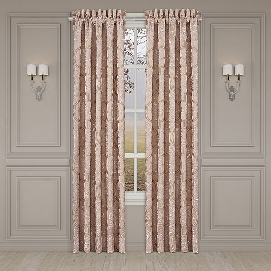 Queen Street Rosalita Rod Pocket Energy Saving Light-Filtering Set of 2 Curtain Panel