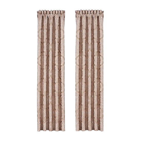 Queen Street Rosalita Rod Pocket Energy Saving Light-Filtering Set of 2 Curtain Panel