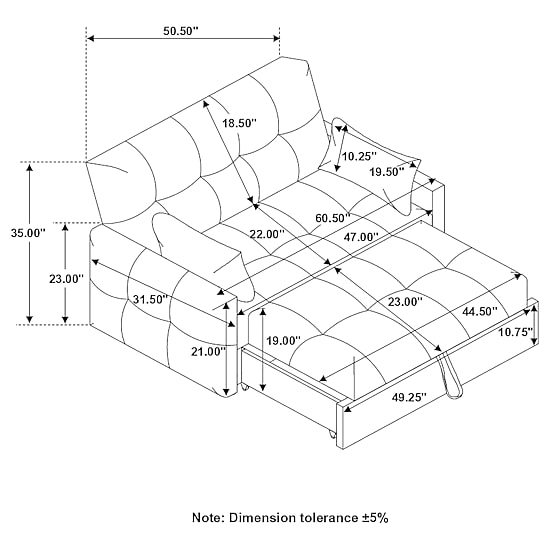 Cotswold Track-Arm Sleeper Sofa