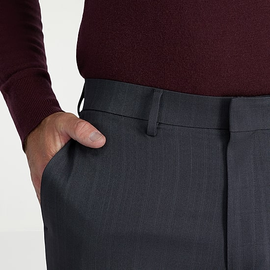Haggar Premium Comfort Tonal Windowpane Mens Comfort Waistband Straight Fit Dress Flat Front Pant