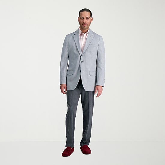 Haggar JMH Tailored Mini Dobby Mens Stretch Fabric Modern Fit Sport Coat