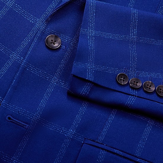 Haggar Slub Windowpane Mens Plaid Stretch Fabric Slim Fit Sport Coat