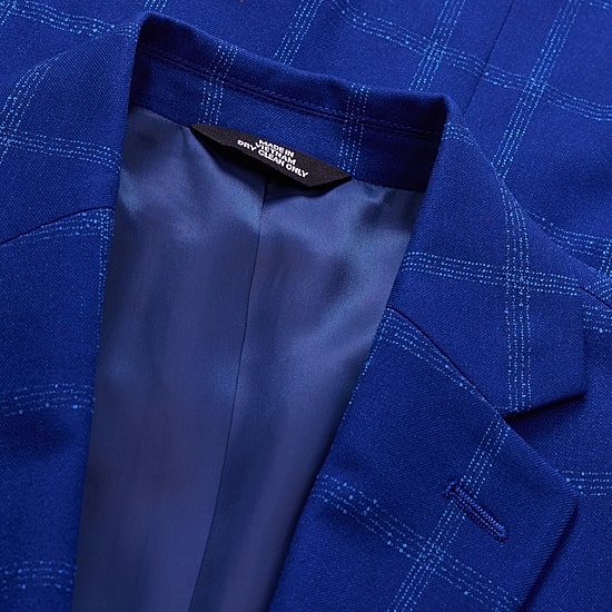 Haggar Slub Windowpane Mens Plaid Stretch Fabric Slim Fit Sport Coat