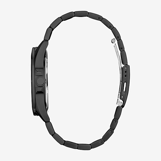 Citizen Quartz Mens Black Stainless Steel Bracelet Watch Bi5055-51e