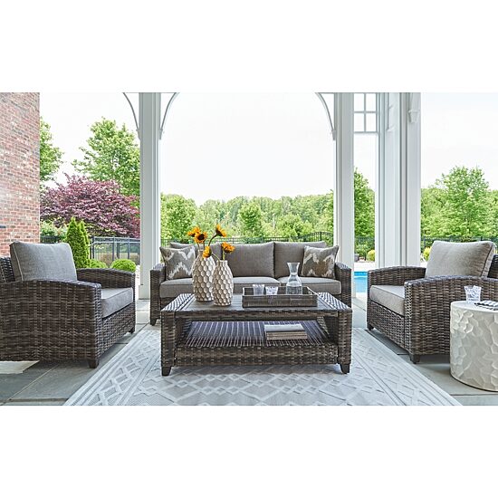 Signature Design by Ashley® Oasis Court 4-pc. Outdoor Conversation Set
