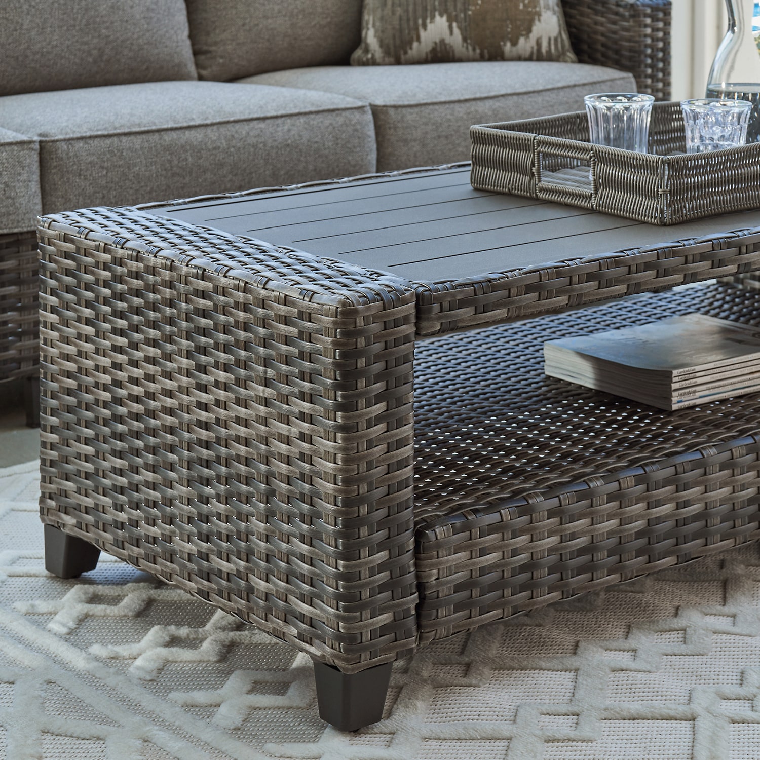 Signature Design by Ashley® Oasis Court 4-pc. Outdoor Conversation Set
