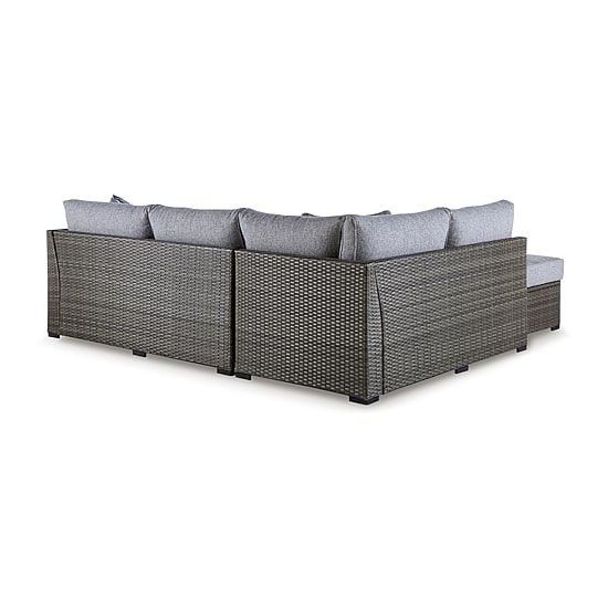 Signature Design by Ashley® Petal Road 4-pc. Outdoor Loveseat Sectional Ottoman Table Set
