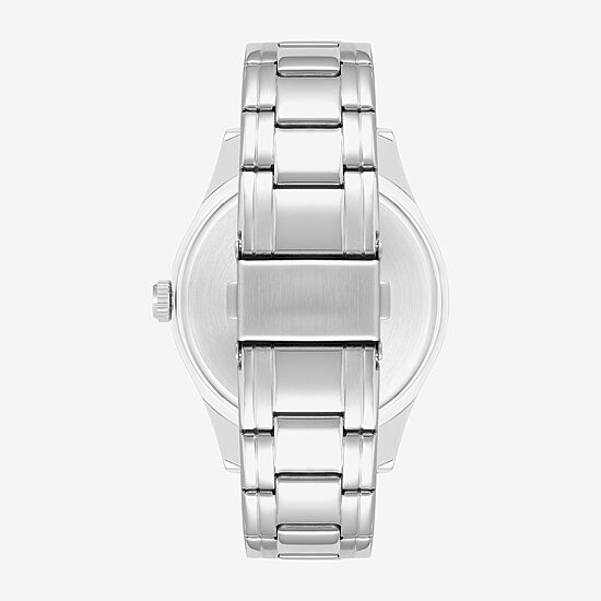 Armitron Mens Silver Tone Stainless Steel Bracelet Watch 20-5174lbsv