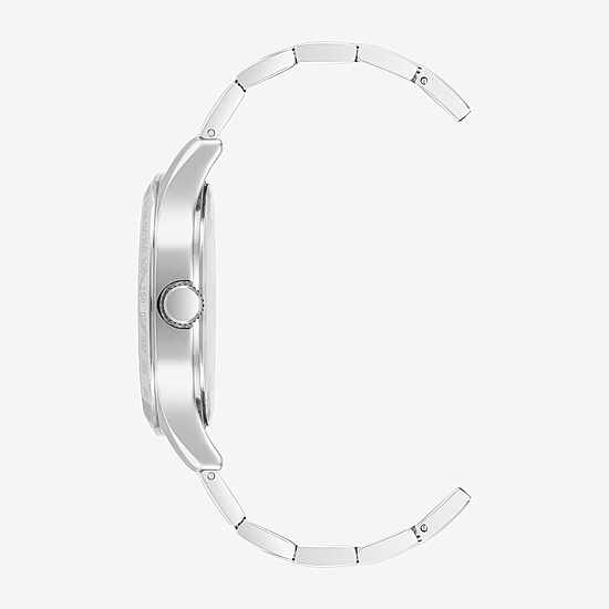 Armitron Mens Silver Tone Stainless Steel Bracelet Watch 20-5174lbsv