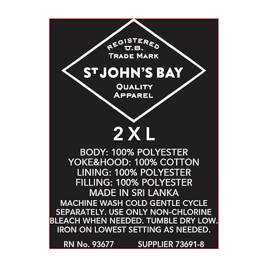St. John's Bay Mens Heavyweight Big and Tall Jacket