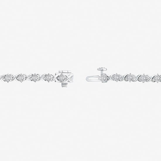 (I1/ I) Womens 1 CT. T.W. Lab Grown White Diamond 10K Gold 7.25 Inch or 8 Inch Tennis Bracelet