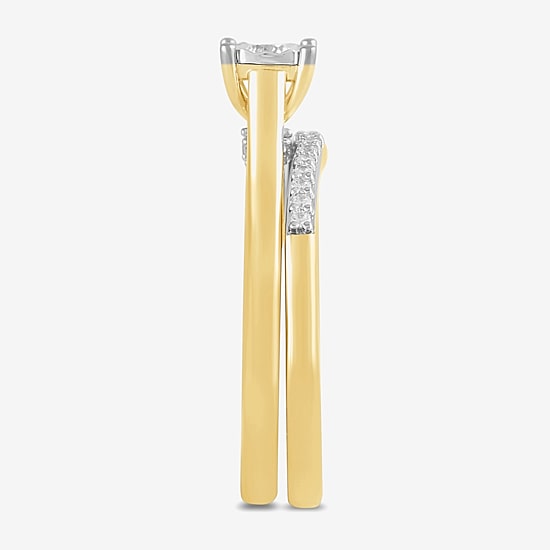 Surrounded by Love (H / I1-I2) Womens 5/8 CT. T.W. Lab Grown White Diamond 14K Gold Over Silver Bridal Set