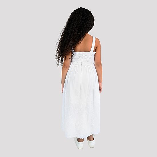 Rare Editions Big Kid Girls Sleeveless Eyelet Maxi Dress