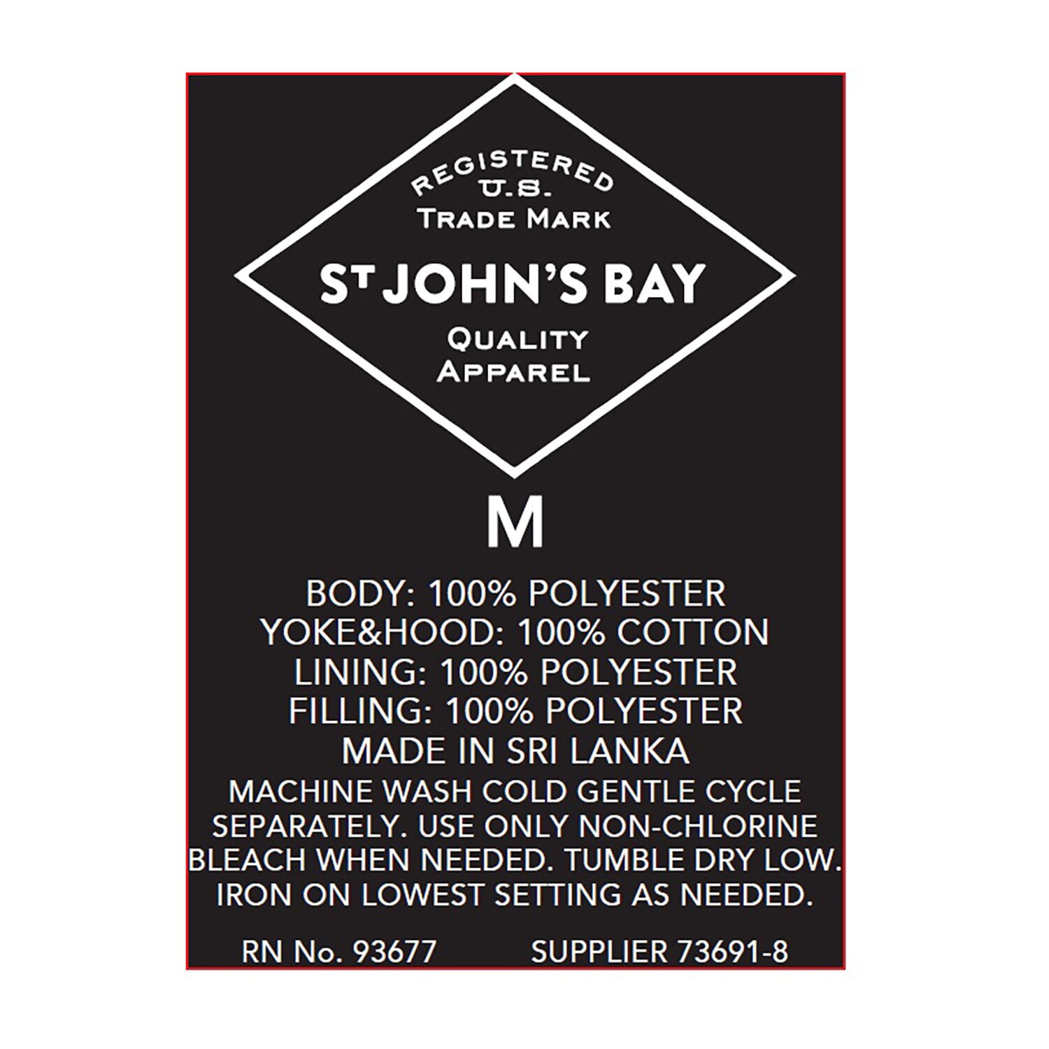 St. John's Bay Mens Heavyweight Jacket