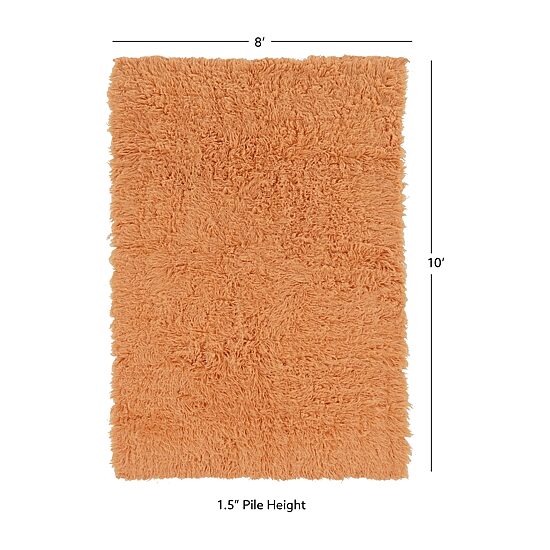 Linon Flokati Solid Woven Rectangular Area Rug